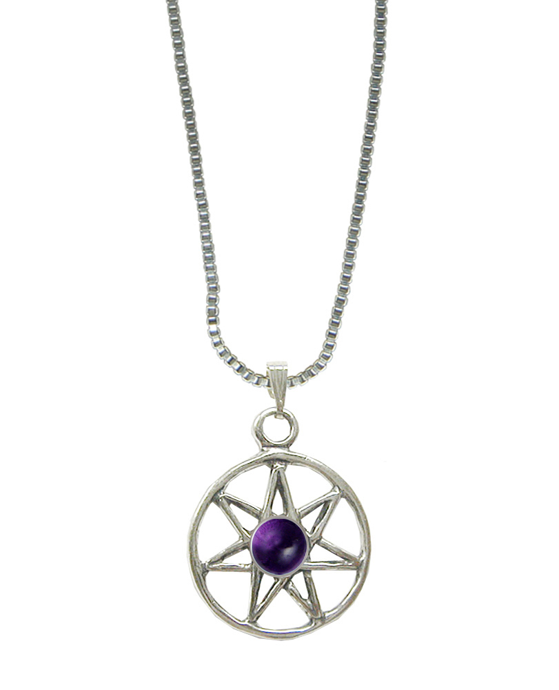 Sterling Silver Fairy Star Pendant With Amethyst